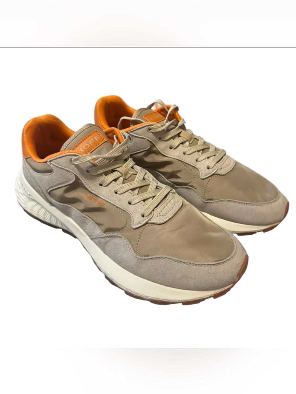 HOFF Men’s Taupe and Orange Runner Sneakers